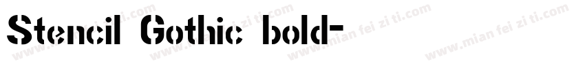 Stencil Gothic bold字体转换